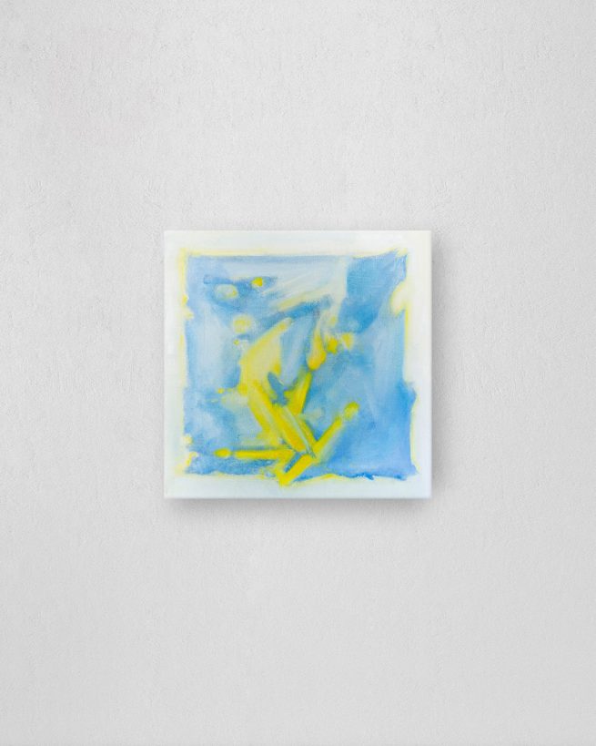 Organic gradients, completed in 2020 with oil paints on a 80 x 80 cm canvas.